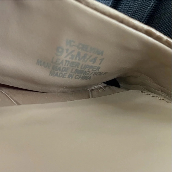 New Vince Camuto Celvina Platform Wedge Crepe Croc Leather Sandals Size 9.5 - Picture 15 of 15